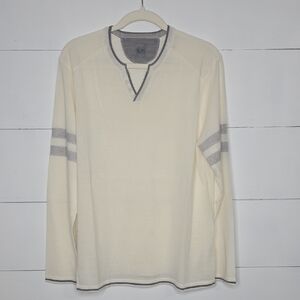 Raffi Wool- Blend Venley Shirt Off-White & Grey Sz L